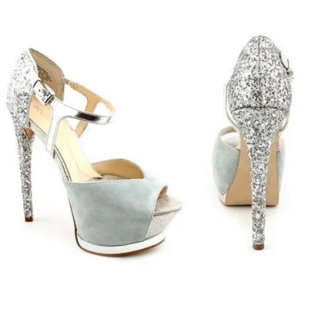 NEW Boutique 9 ✨Sz 8✨ glitter platform heel Nerissa wedding bridal